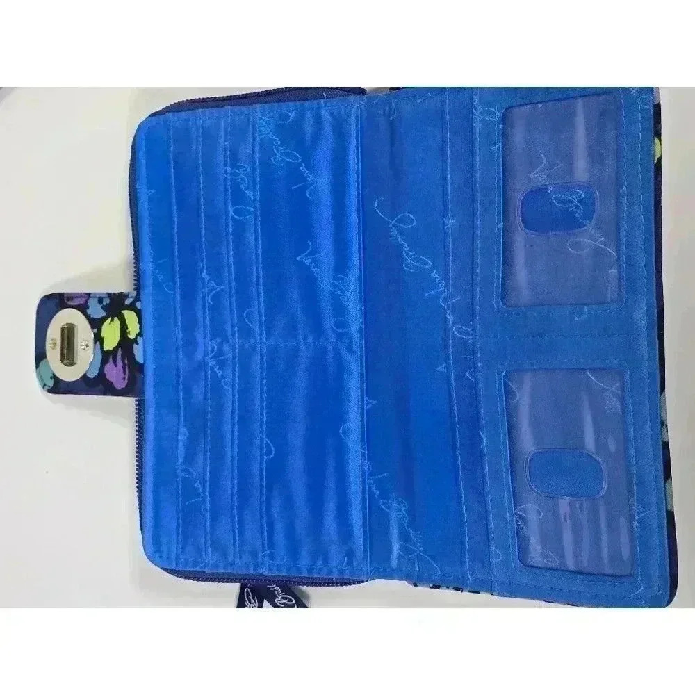 Vera Bradley Wallet Blue Multi - Picture 6 of 7